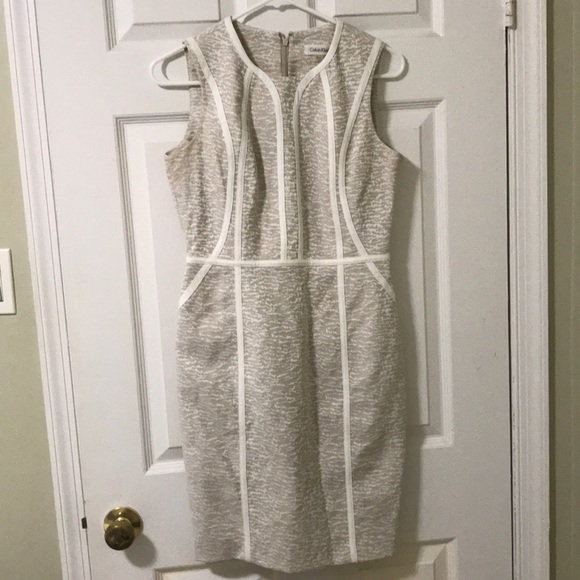 Calvin Klein Cream Mini Dress - Picture 1 of 3